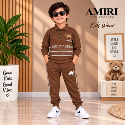 Stylish Blue Full-Sleeve Sweatshirt &amp; Pajama Set | Kids Winter Wear