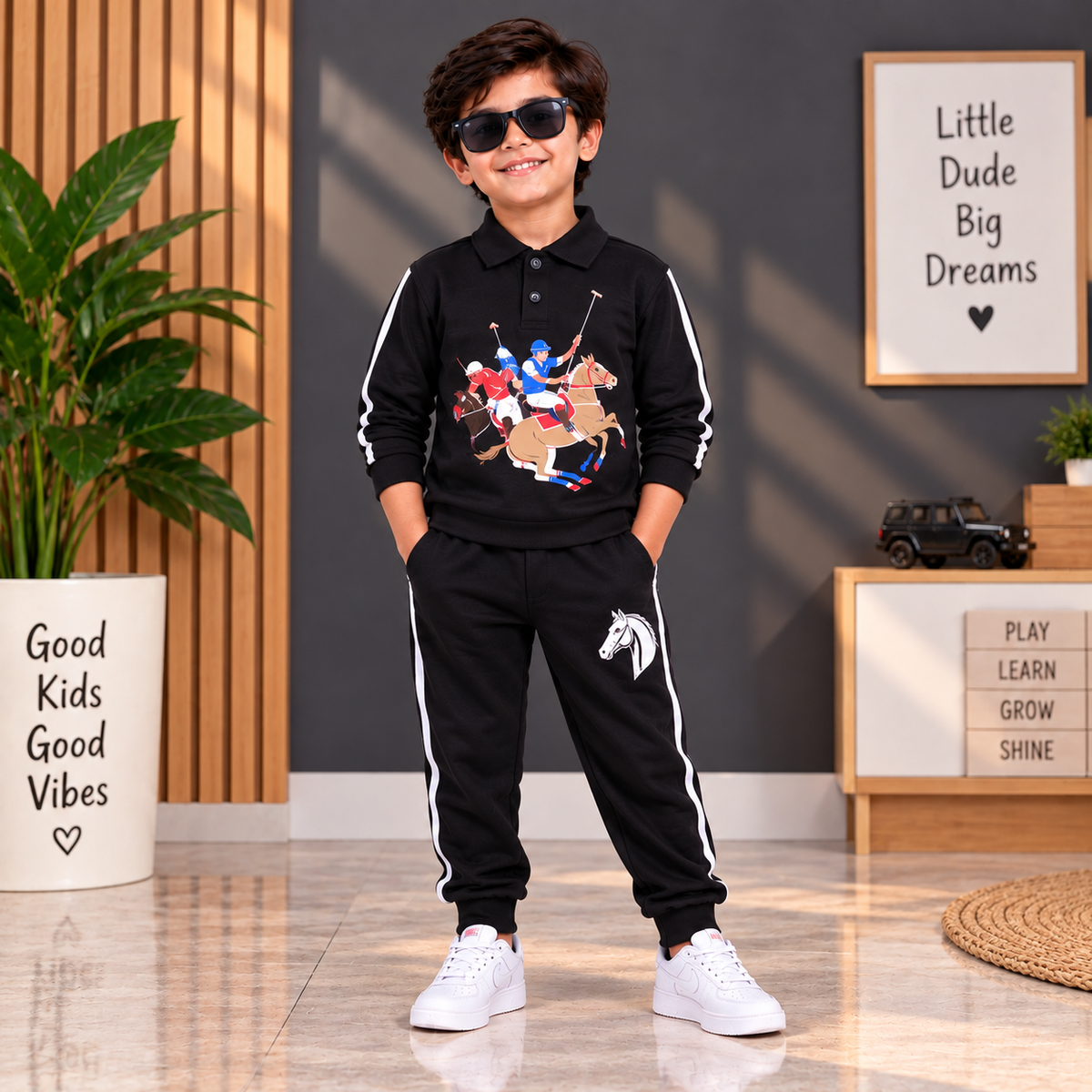 🖤 Premium Black Kids Tracksuit