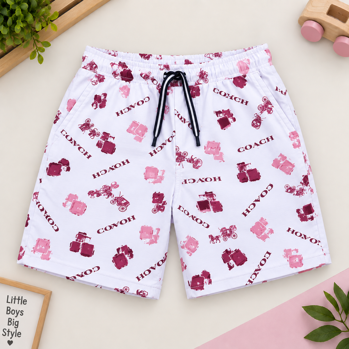 Kids Printed Sweatshirt & Jogger Set – Pink Teddy Bear Print
