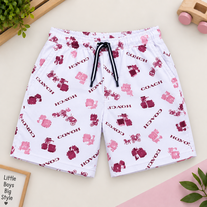 Kids Printed Sweatshirt & Jogger Set – Pink Teddy Bear Print