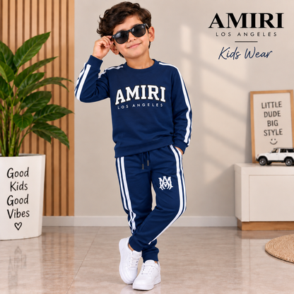 Navy Blue Kids Tracksuit Set