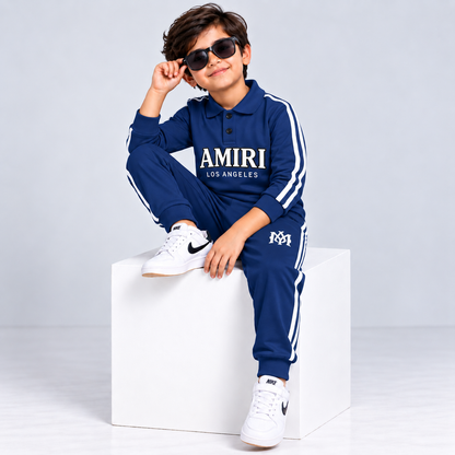 Navy Blue Kids Tracksuit Set